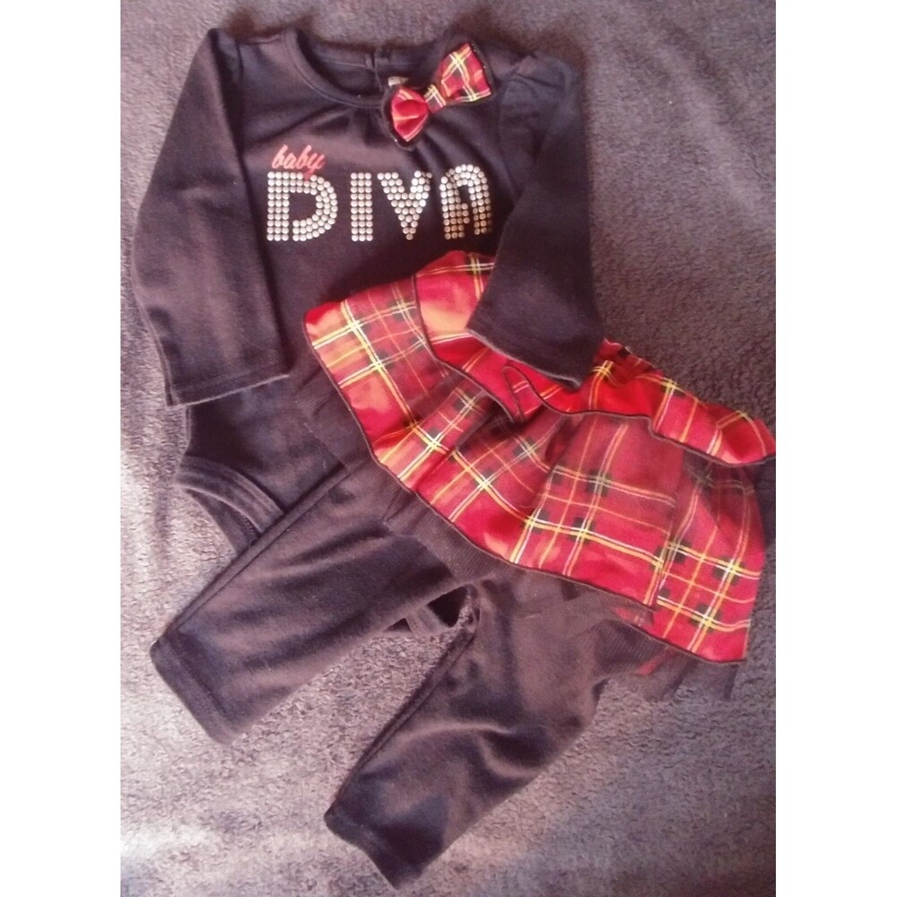 shirt 9 month Baby Glam long sleeve and tutu pants Set infant outfit baby girl